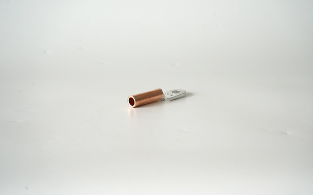 Bimetal aluminum-copper lug CU-AL transition terminal connector crimped compressed cable 