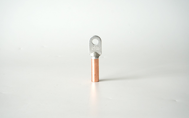 Bimetal aluminum-copper lug CU-AL transition terminal connector crimped compressed cable 